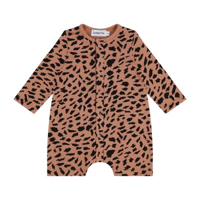 Dusty Terracotta Animal Baby Romper