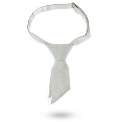 Cravate Courte Pré-Nouée Blanche