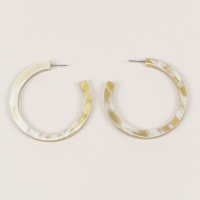 Boucles d'oreilles grands anneaux Blonde