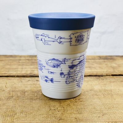 Coffee To Go Mug School of Fish with Drinking Lid 0.35l