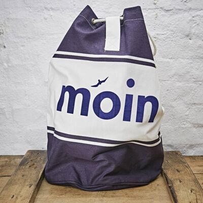 Duffel bag Moin in blue and white striped
