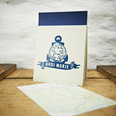 Notepad on nautical chart - A5