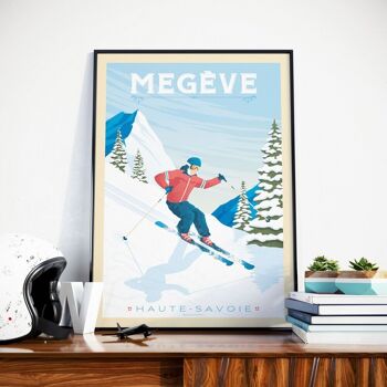 Affiche Voyage Megève Savoie France - 30x40 cm 1