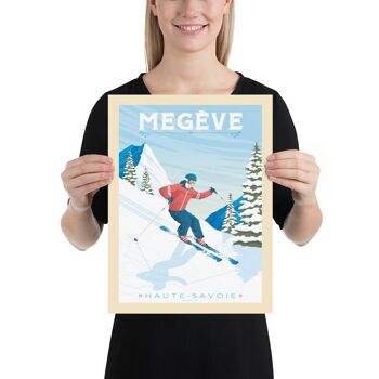 Affiche Voyage Megève Savoie France - 30x40 cm 3