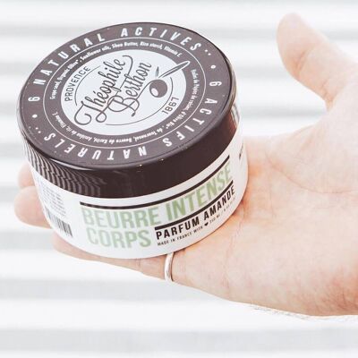 Intense body butter with 6 natural active ingredients. Almond fragrance. 250ml
