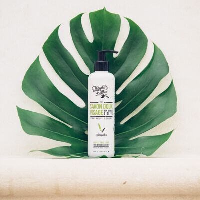 Liquid face soap with olive oil and evening primrose extract. Without perfume. 240ml