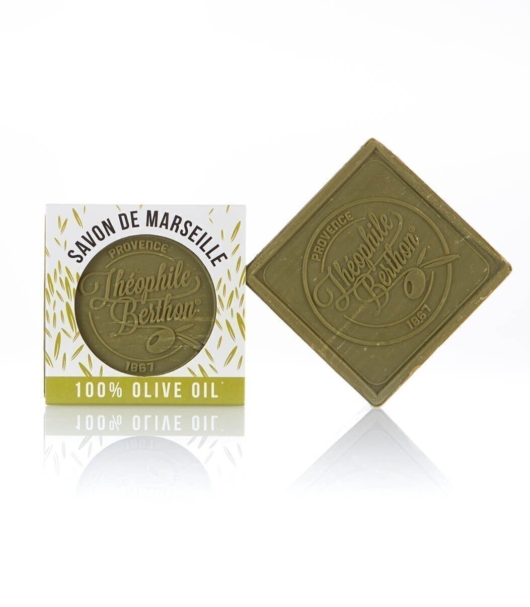 Sapone tradizionale di Marsiglia 100% olio d'oliva. Senza profumo o conservante. quadrato 100g