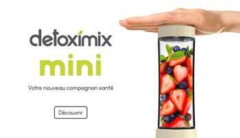 Detoximix mini blender blanc cassé - En coffret 2 bouteilles de transport avec bouchon et livre de recettes 6