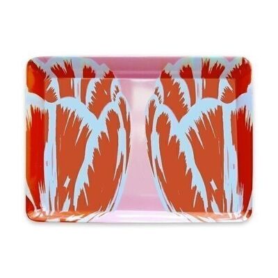 Melamine serving tray, MINI size, Tulip Pop Pink