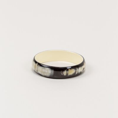 Black and Ivory Marble Bracelet