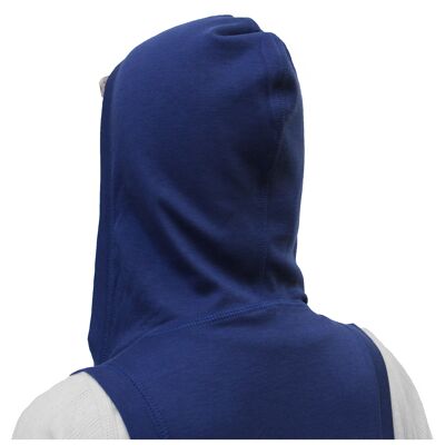 Chaqueta sin Mangas Capucha en Pima Orgánico Azul