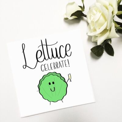 Greetings card - Lettuce Celebrate