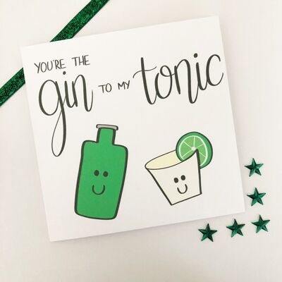 Greetings card - Gin and Tonic