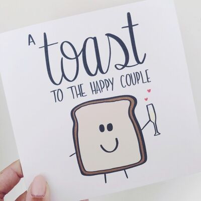 Greetings card - A toast to the happy couple