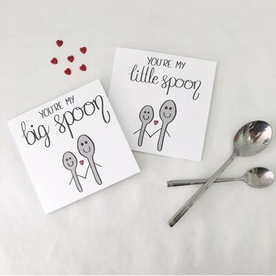 Greetings card - Big spoon/Little spoon