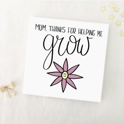 Greetings card - Helping me grow
