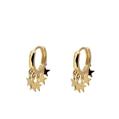 BOUCLES D'OREILLES CREOLE ETOILES