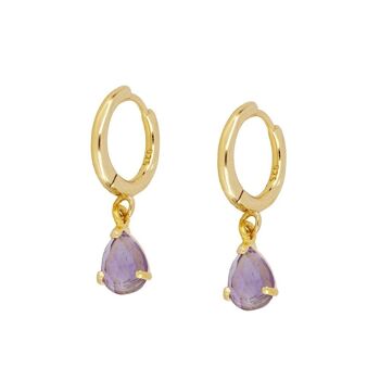 boucles d'oreilles lilas