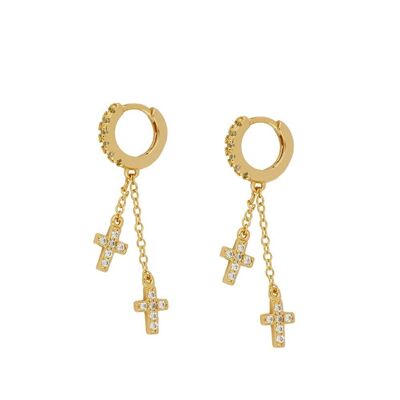 multi cross earrings