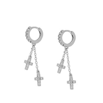 boucles d'oreilles multi croix 2