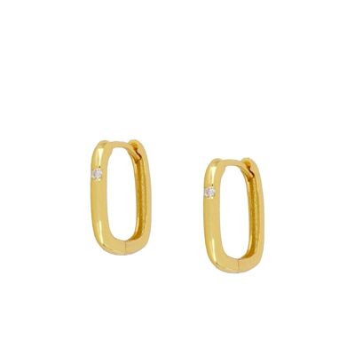 Square hoop earrings