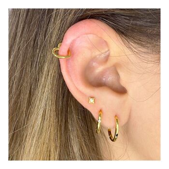 Boucles d'oreilles créoles carrées 2