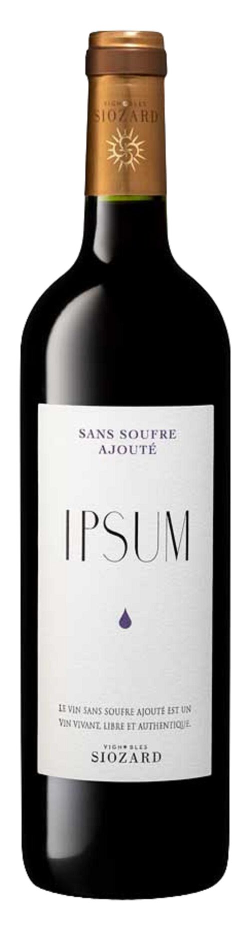 IPSUM Merlot "Sans Soufre Ajouté" - AOP Bordeaux Rouge - 75 cl