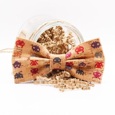 Space Invaders Cork Bow Tie