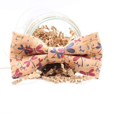 Dragonfly Cork Bow Tie