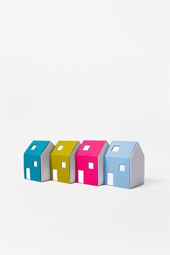 Bloc-notes en forme de maison couleurs Pop 4