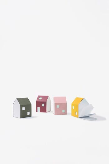 Bloc-notes en forme de maison couleurs Soft 4