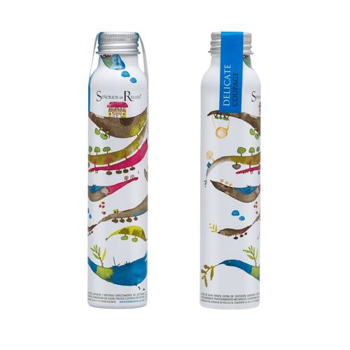 Botella de aluminio con 100 ml de Aceite de Oliva Virgen Extra DELICATE.