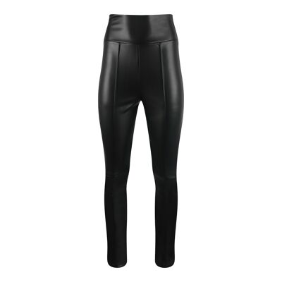 Tammy Zwarte Vegan Leren Stretch Broek