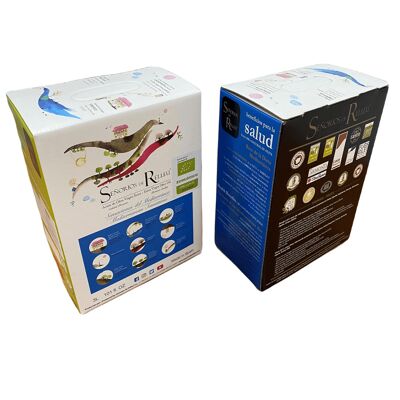 BAG in BOX with 3 LITERS (3000 ml) of Organic Extra Virgin Olive Oil, ORGANIC.