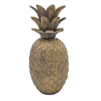Ananas - Décoration - Métal - Laiton Antique Brillant - Hauteur 28.5cm 3