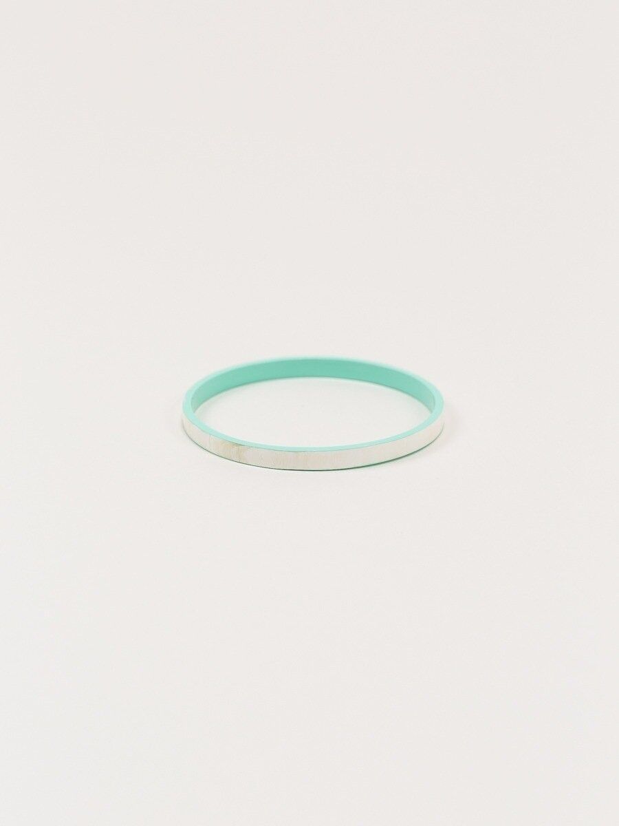 Bracciale a fascia sottile biondo e menta