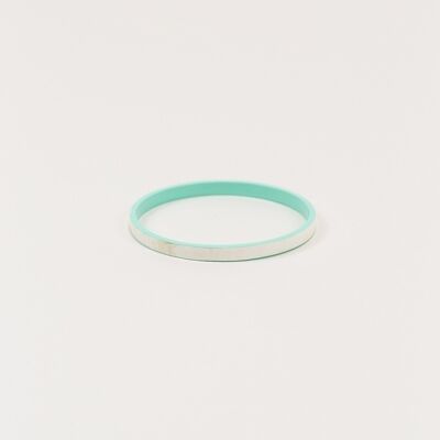 Thin blond and mint headband bracelet