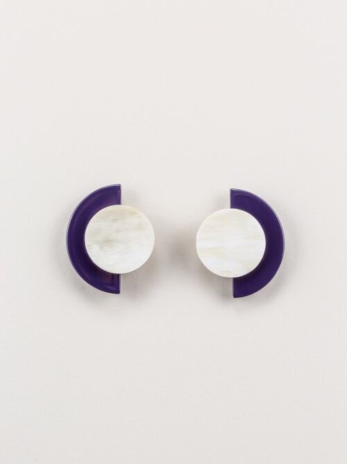 Boucles d'oreille Terrasse violet