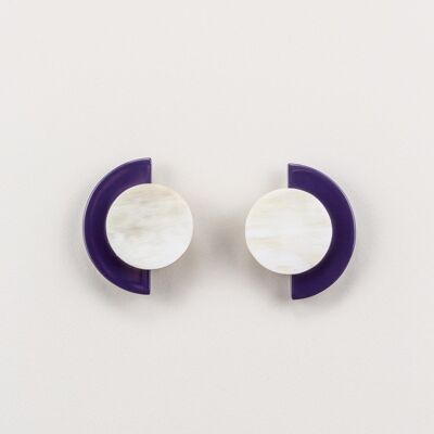 Boucles d'oreille Terrasse violet