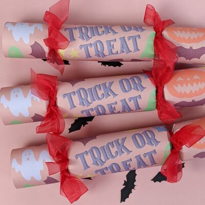 Halloween Trick Or Treat Crackers Boîte De Six - Ballons À Modeler + Origami