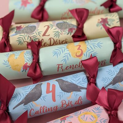 The Twelve Days of Christmas, Box of 12 Christmas Crackers - Modelling Balloons + Origami