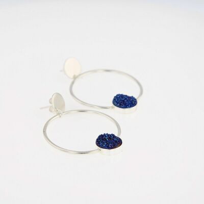 druzy hoop earrings