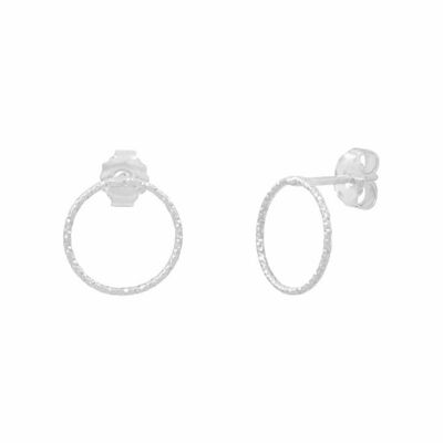 Aretes de círculo de diamantes