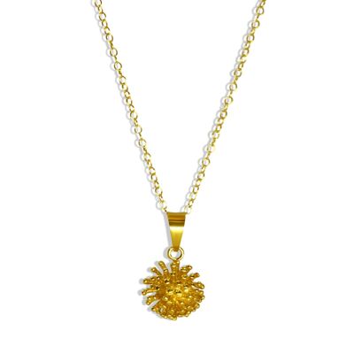 Golden anemone necklace