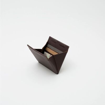 Leather "Pubb" wallet - Chocolate brown