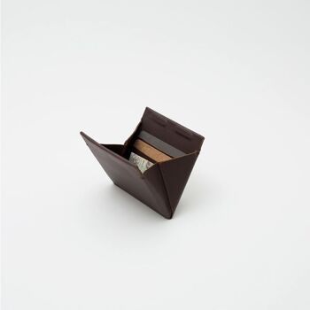 Portefeuille "Pubb" en cuir - Marron chocolat 1