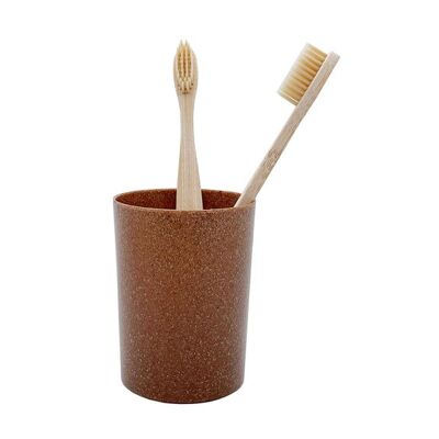 Toothbrush mug beech