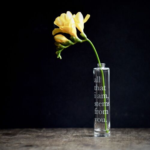 Stems from you, a 150mm square card, ideal for Mother's Day