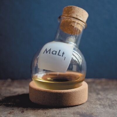 Single malt, una tarjeta en blanco con tema de whisky cuadrado de 150 mm