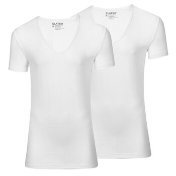 T-shirt 6700 Stretch Diepe V Hals 1